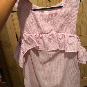 Pink seersucker dress